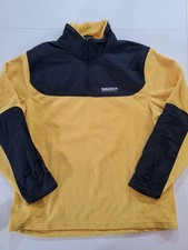Vintage Nautica Competition L Fleece 1/4 Zip Mockneck Pullover Sweatshirt Yellow
