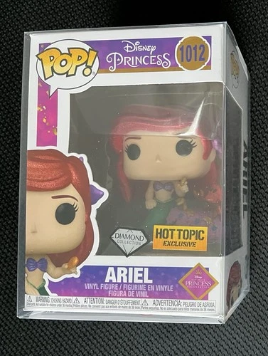 Little Mermaid Funko Pop! Disney Ariel Diamond Glitter Hot Topic 1012 Protector