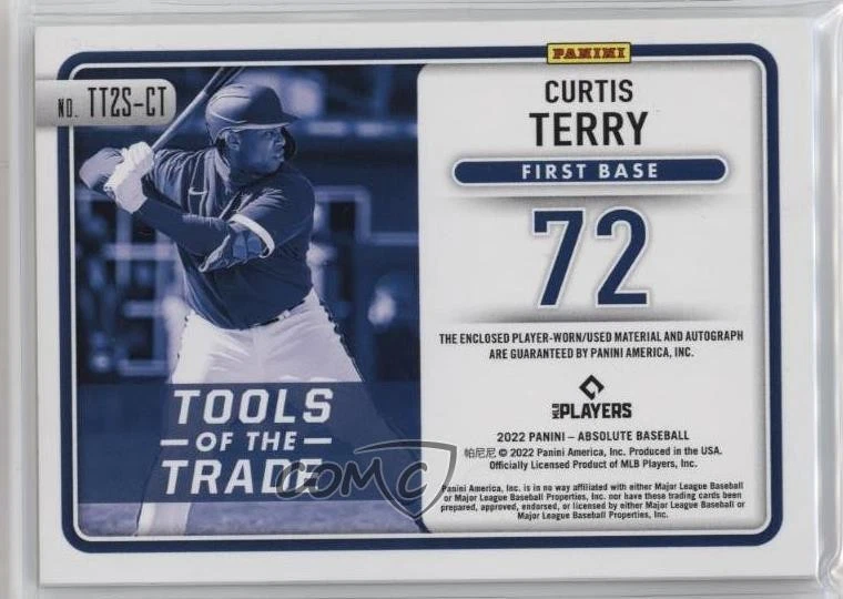2022 Panini Absolute Spectrum Blue /75 Curtis Terry #TT2S-CT Rookie Auto RC - Image 2 of 2