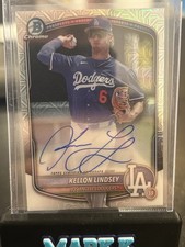 2025 Bowman Chrome Mega Box Kellon Lindsey #BMA-KL Rookie Auto Mojo Refractor