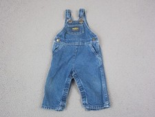 OshKosh B'gosh Baby Boy Girl Overalls 12 Months MO Blue Denim Vintage USA Made