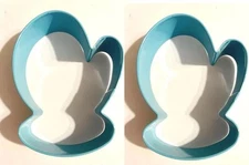 2 MITTEN shape COOKIE CUTTERS metal standard size Celebrate It Christmas Winter