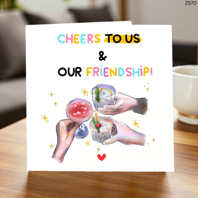 Freundschaft Feier Karte | Prost auf uns Freundschaftskarte | Fun Friends Greet