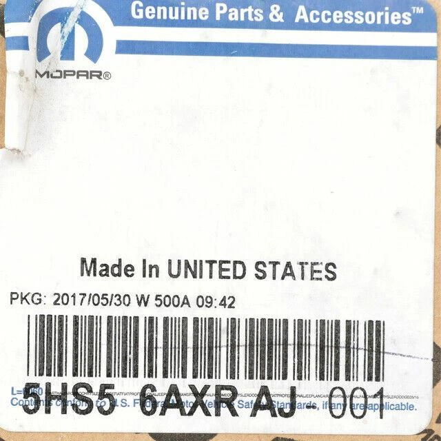Manija de puerta trasera derecha genuina Mopar 2005-2010 Jeep Grand Cheroke 5HS56AXRAJ Foto 4 de 4