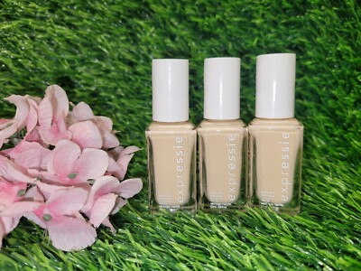 3 Essie expressie Quick Dry Nail Polish Color 100 Busy Beeline Soft Yellow Beige