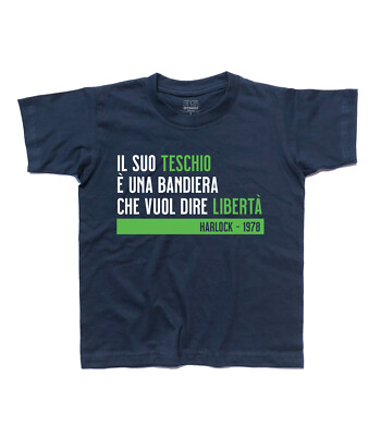 Kinder T-Shirt Abkürzung CAPITAN Pirat ARCADIA Flagge Freiheit Joker Roger Karton
