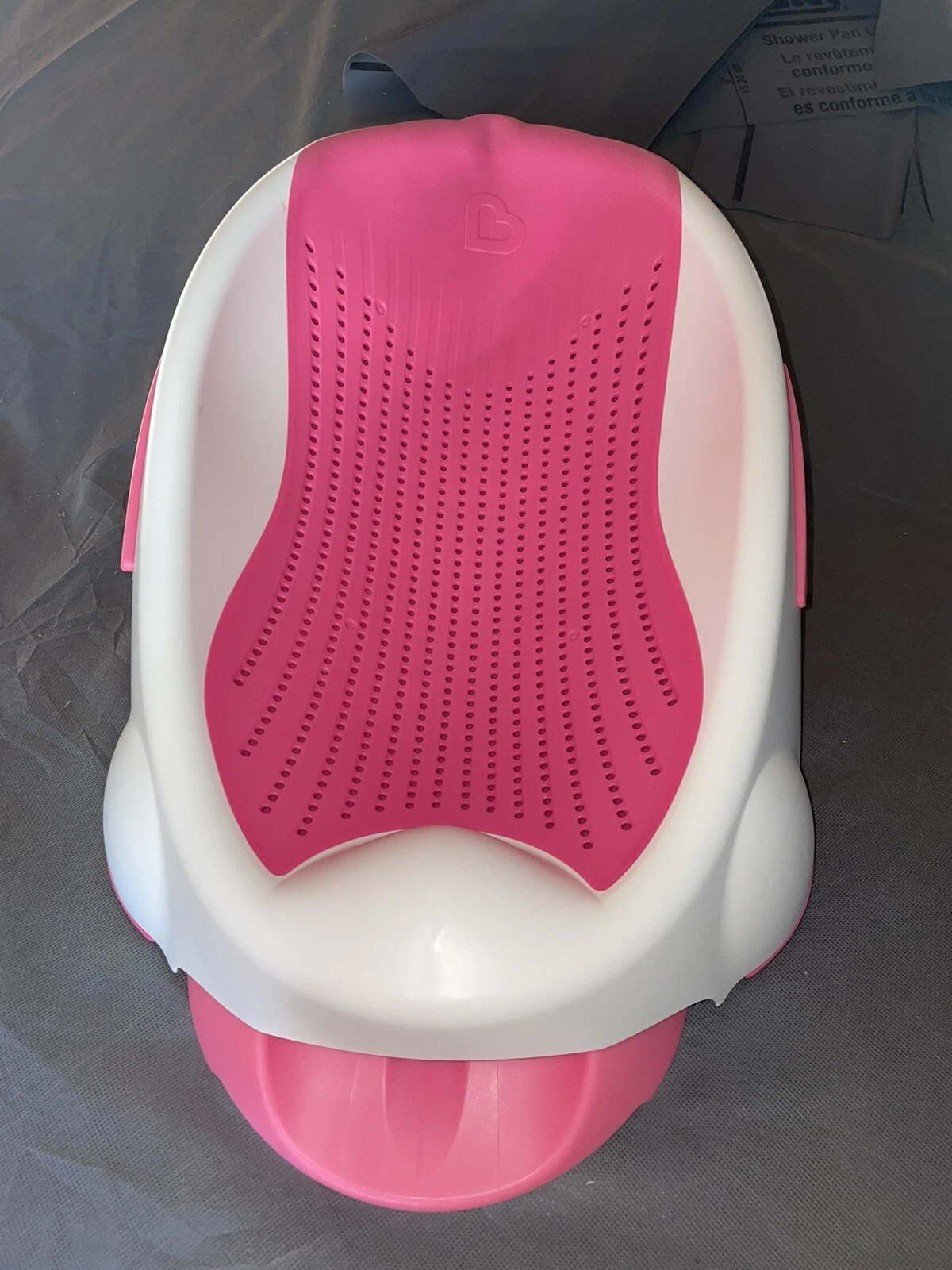 baby bath tub with drain Pink And White