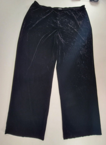 Eileen Fisher Velvet Velour Womens Pants Large Bla