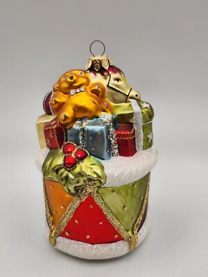 Krebs Lauscha Glass Ornament Horse Bear Drum Toys Christmas Ornament