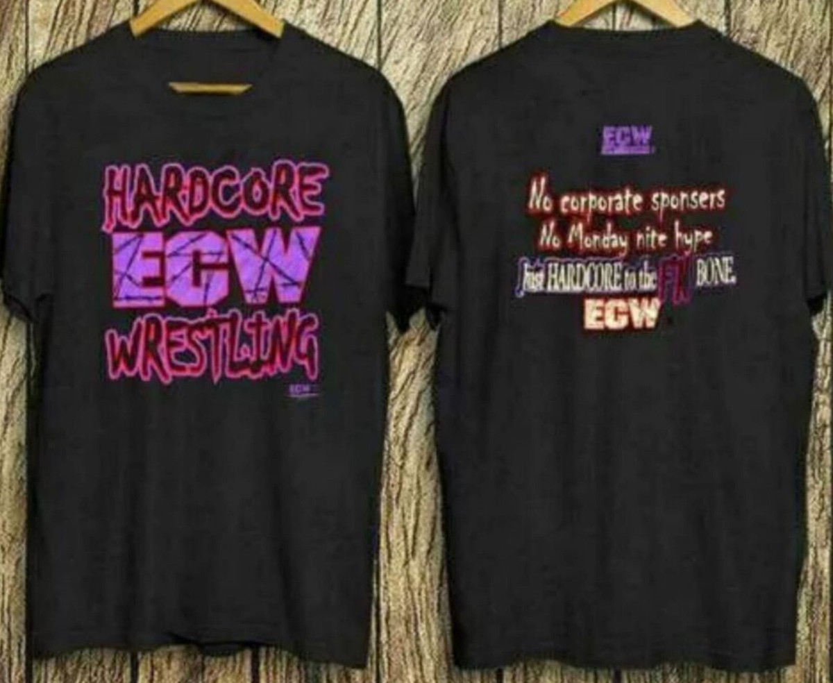 Original ecw hardcore wrestling t-shirt 90s Vintage Gift S