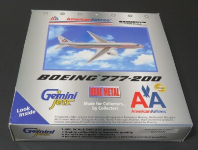 Gemini 1/400 B777-200 アメリカン航空 N777AN Gemini Jets American Airlines B777-200ER. N777AN. 1:400 Scale