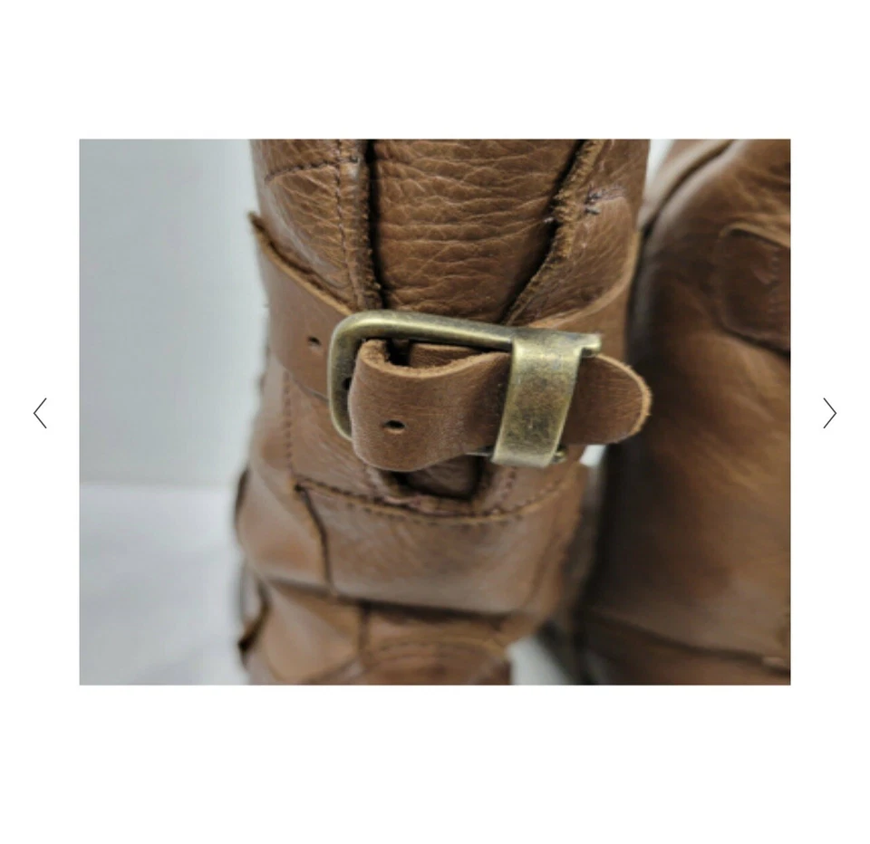 $300 BOTAS DE COLECCIÓN SHOE COMPANY 7 CUERO MARRÓN MOTO MOTO NUEVAS NORDSTROM Foto 4 de 4