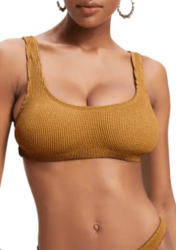 Soutien gorge pelle plissé Good American marron bronze 001 taille 00/0 55€ - Photo 1/8