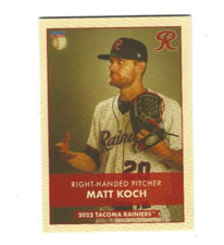 2022 Tacoma Rainiers (Triple A-Seattle Mariners) Matt Koch