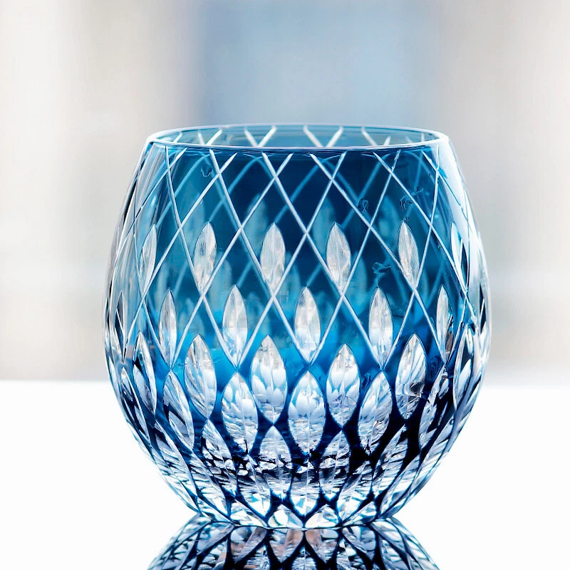 Edo Kiriko Rock Glass
