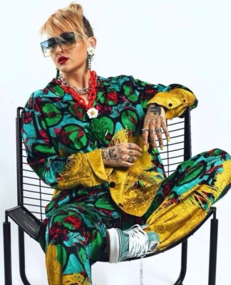 Iris Apfel x H&M HM - SET mehrfarbige Jacke L+Hose M | NEU mit Etiketten