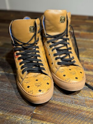 MCM High-Top Sneaker Men Size 44 Brown Leather | eBay display picture 2