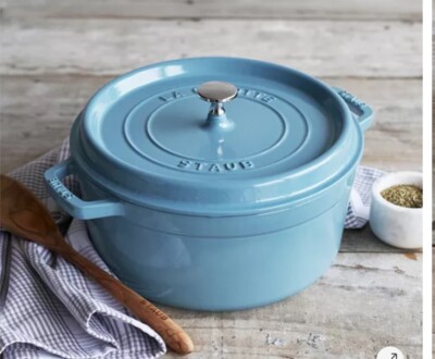 New Staub Round Dutch Oven, 7 qt. French Blue | eBay