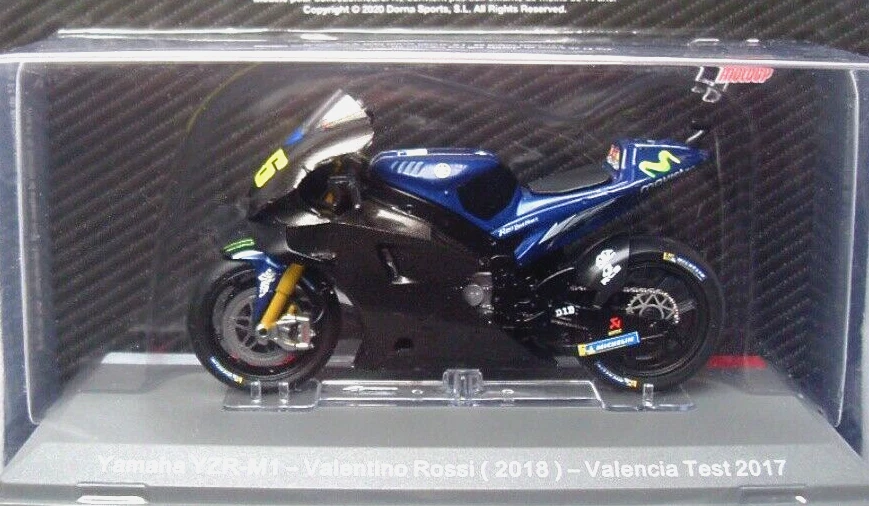 YAMAHA YZR-M1 • Valentino Rossi , 2018 Valencia Test 2017 • MOTO GP  (Esc 1:18) - Imagen 3 de 4