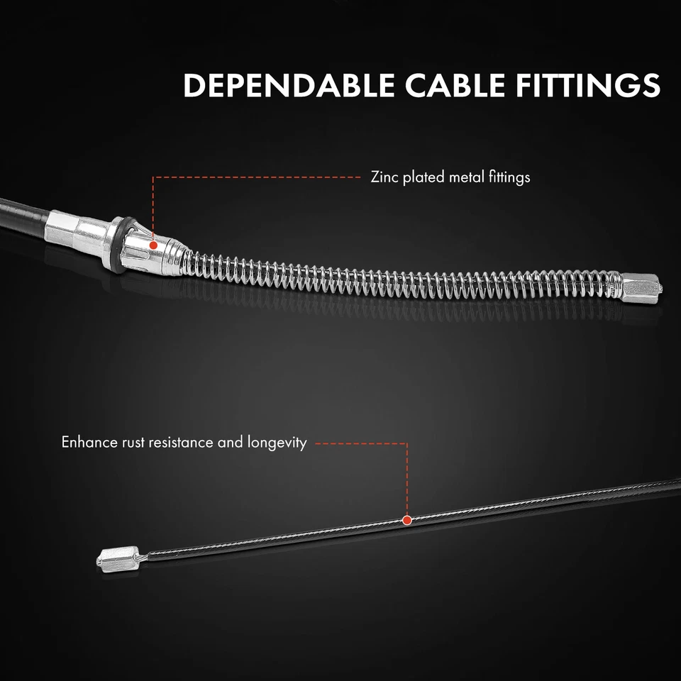 2Pcs Rear Parking Brake Cable for Chevrolet GMC C1500 92-94 97-99 K1500 92-99 - Image 4 of 4