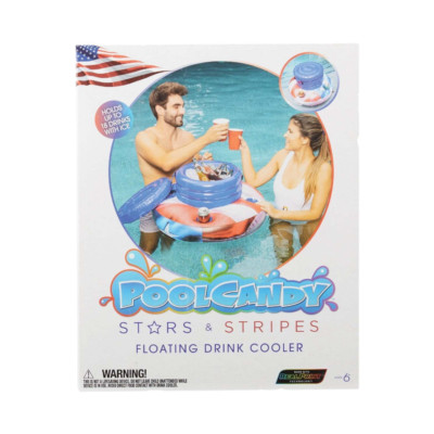 PoolCandy Stars & Stripes 18-Can/Bottle Floating Drink Cooler PoolCandy