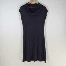 David Lawrence dress womens S sheath black cowl neck short sleeve jersey 106780