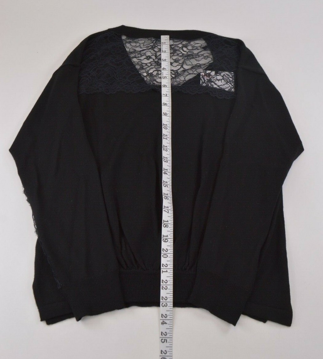 Red Valentino NWT Sweater with Lace Details Size XS in Black