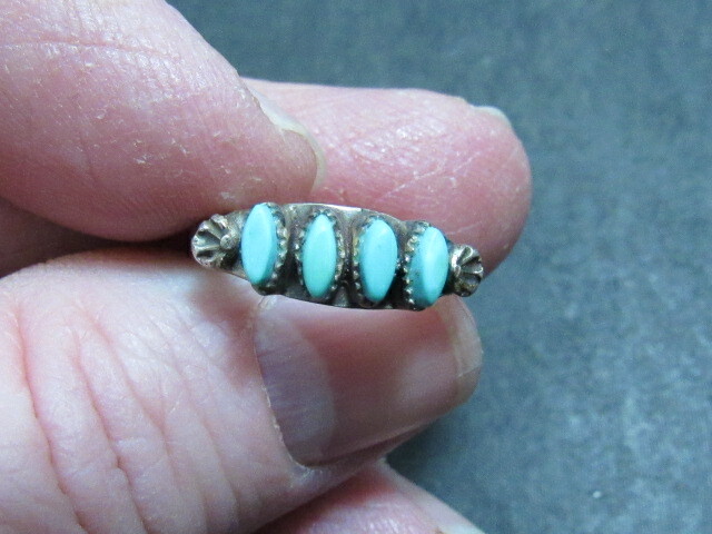 native american turquoise ring - image 2