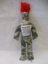 DAMMIT! DOLLS Green Stress Relief Squishy Classic Square Camo Doll Gag Gift 12"