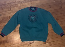 vtg sweatshirt heart pattern streetwear XL 90's