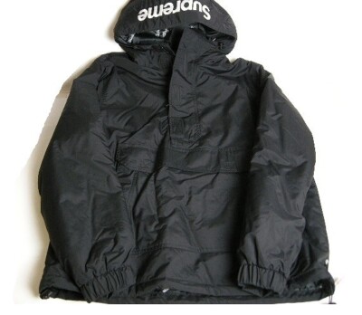 S 2017AW Supreme hooded logo half Zip pullover Hooded Logo S 2017AW Supreme hooded logo half Zip pullover Hooded Logo