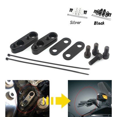 Black/Chrome Handlebar Bar Mount Clamps Risers Adapter For Honda Goldwing GL1800