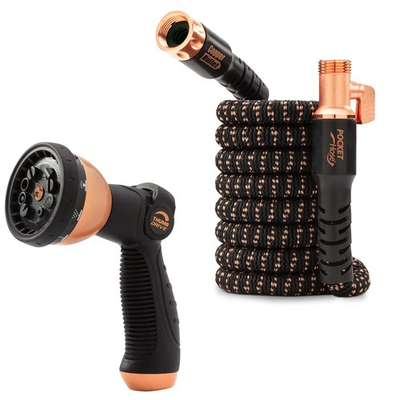 #ad Pocket Hose Copper Bullet 25 FT With Thumb Spray Nozzle AS SEEN ON TV 650psi $39.99
