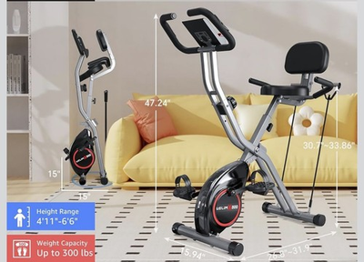 #ad Foldable Exercise Bike Stationary Bikes for Home 5 IN 1 Indoor Workout Bike $179.99
