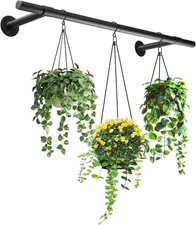 Hanging Plant Rod 31.5" Metal Window/Wall Hanger Bar for Indoor Planters