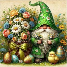 Gnome Diamond Art, Diamond Art Kits for Adults, 5D Diamond Painting Kits Beginne