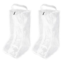 2pcs Tall Boots Storage Bag Dust Proof Boots Bag for Home Travel White