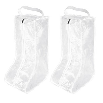 2pcs Tall Boots Storage Bag Dust Proof Boots Bag for Home Travel White