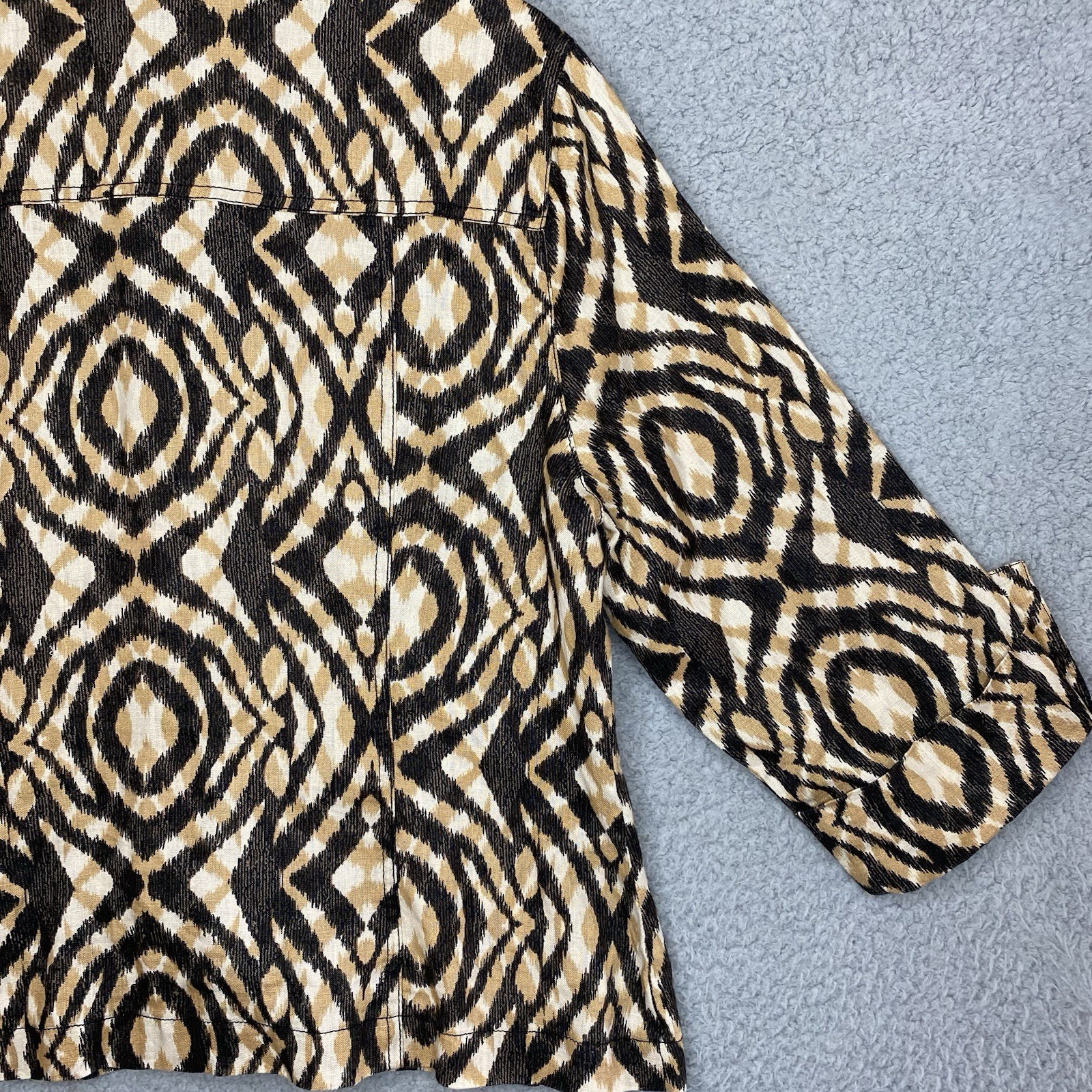 Ruby Red 100% Linen Jacket Large Lightweight Butt… - image 10