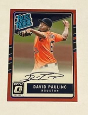 DAVID PAULINO auto rc 2017 Donruss Optic RED PRIZM #d /50