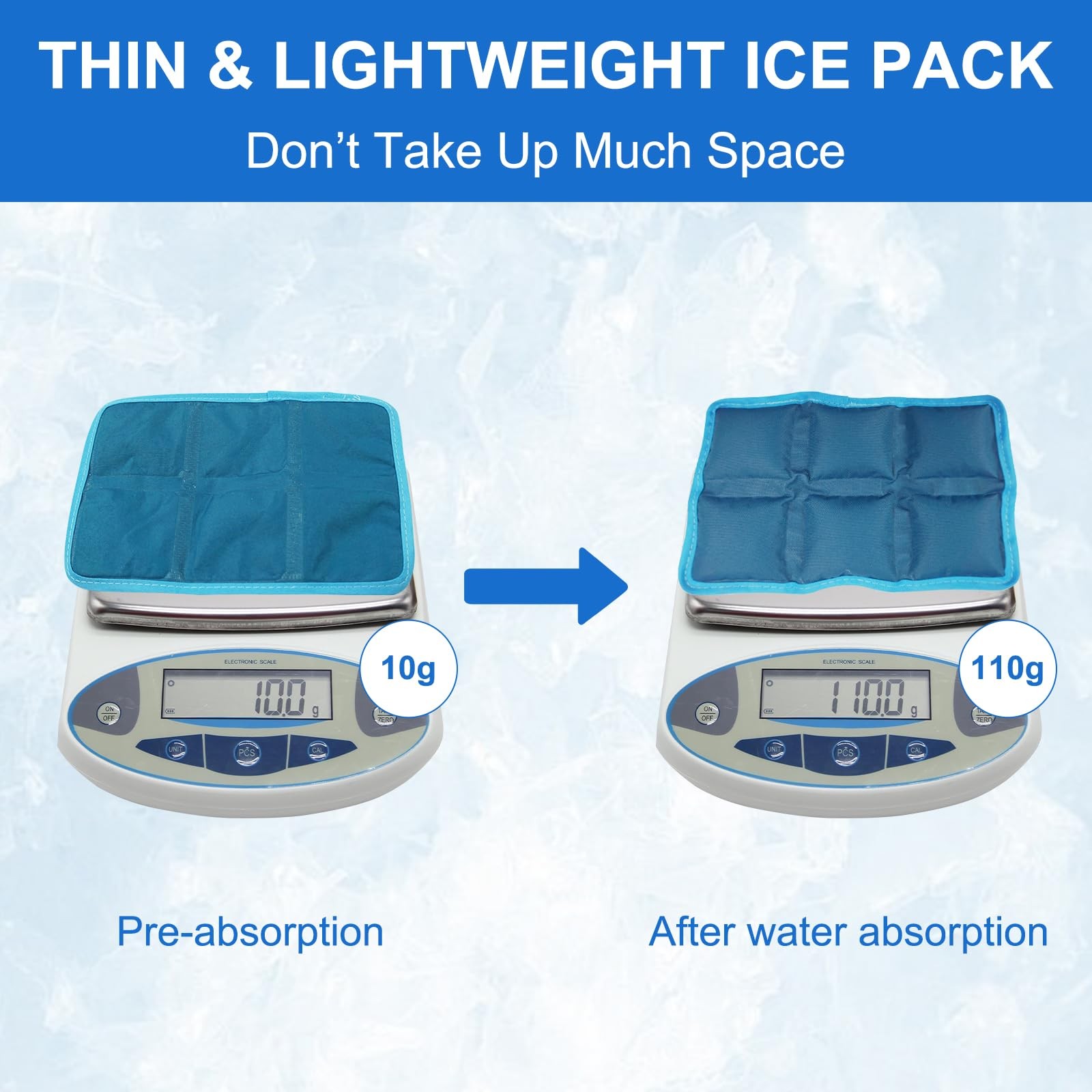 Reusable Ice Pack for Lunch Box and Cooler Bag, Reusable and Long-Lasting Cold P