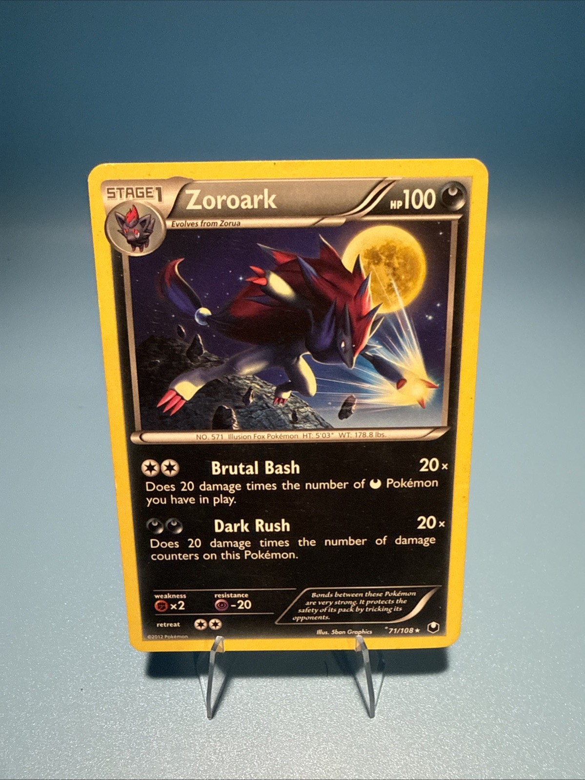 Zoroark Rare Dark Explorers 71/108 Pokémon TCG