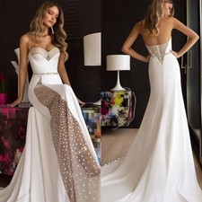 Elegant Wedding Dresses Lace Applicants Belt Special Design on Side Court Gowns