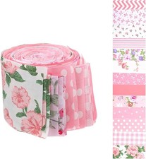 42Pcs Jelly Roll Fabric Strips Soft Cotton Quilting Fabric 2.5 x 20 Inch Pre-...