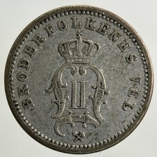 1898 Norway 10 Ore Silver Coin | Fine Collectable Grade