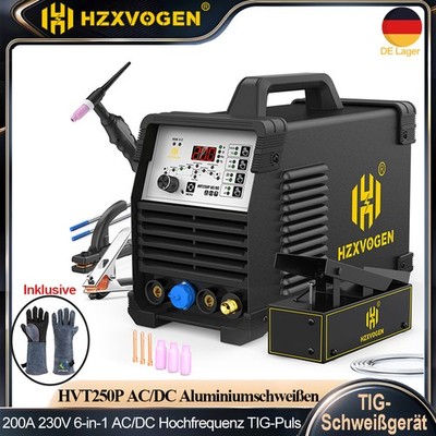 6-in-1 Aluminium Schweißgerät AC/DC TIG 200A 230V Puls Quadrat TIG MMA& Fußpedal