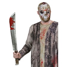 Smiffys - Jason Voorhees Machete  Mask Kit - Adult