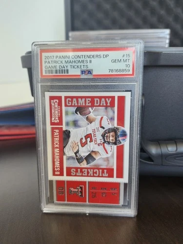 2017 PANINI CONTENDERS DRAFT PICKS PATRICK MAHOMES II GAME DAY TICKETS RC PSA 10