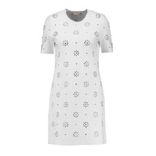 Michael Kors White Knit Crystal Mini Dress Women’s Size Medium MSRP: $1150