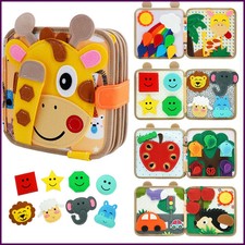 Montessori Toy Busy Board Giraffe Busy Book Preschool Learning Educational Quiet